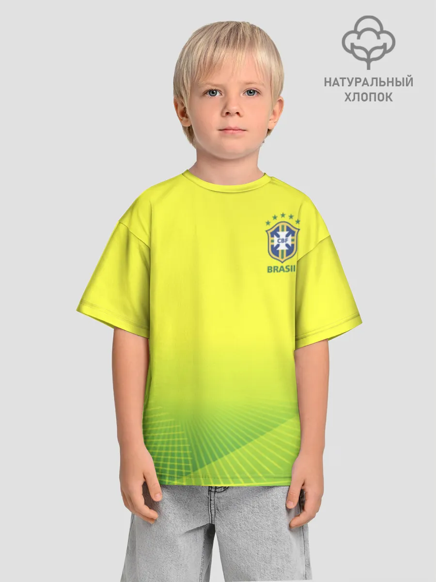 Детская футболка. Оверсайз / Football Бразилия