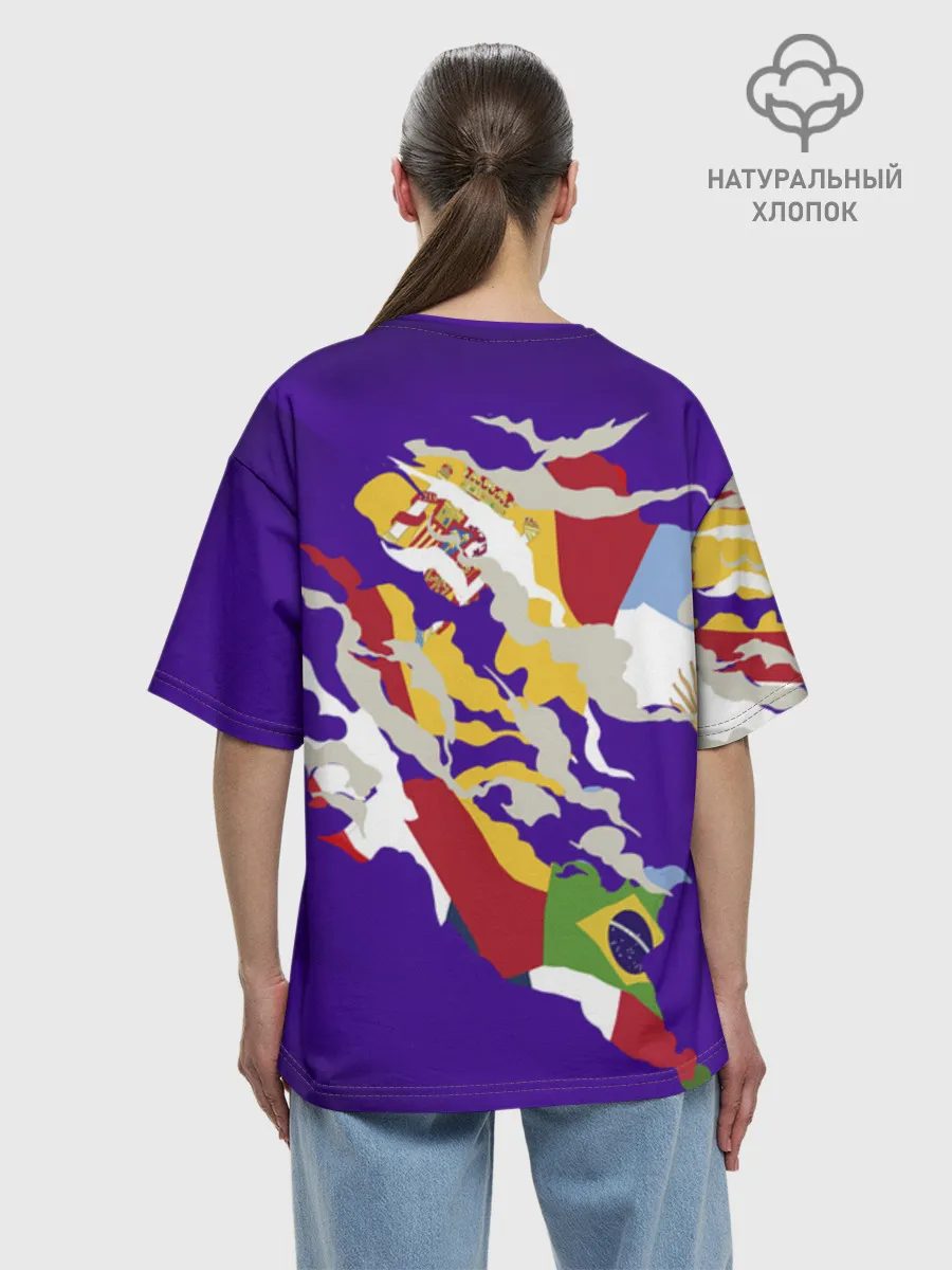 Женская футболка оверсайз хлопок / Fifa World Cup