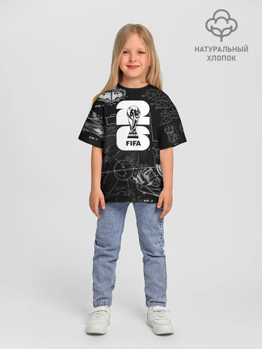 Детская футболка. Оверсайз / Fifa Black