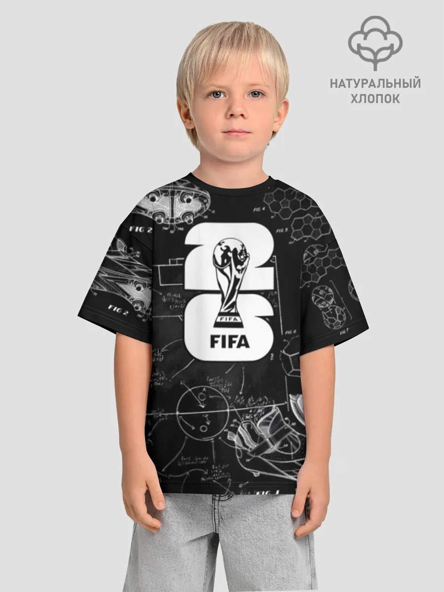 Детская футболка. Оверсайз / Fifa Black