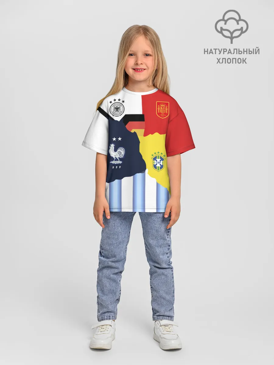 Детская футболка. Оверсайз / Fifa коллаж
