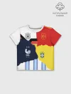 Футболка для девочки укороченная оверсайз хлопок / Fifa коллаж