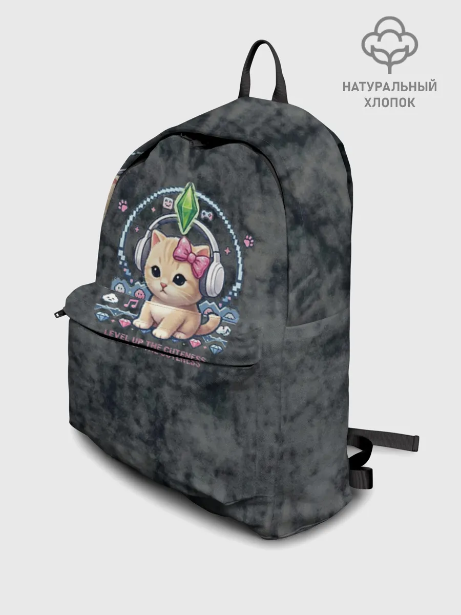 Рюкзак взрослый джинсовый / Я Звезда Ютуб Уу Ага Котик