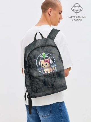 Рюкзак взрослый джинсовый / Я Звезда Ютуб Уу Ага Котик