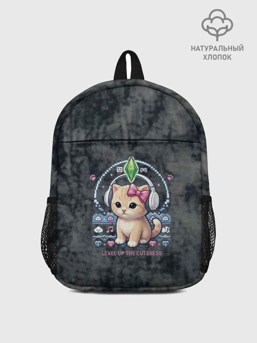 Рюкзак детский джинсовый / Я Звезда Ютуб Уу Ага Котик