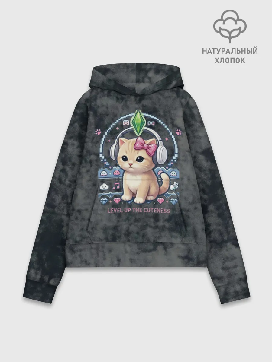 Худи женский база хлопок / Я Звезда Ютуб Уу Ага Котик