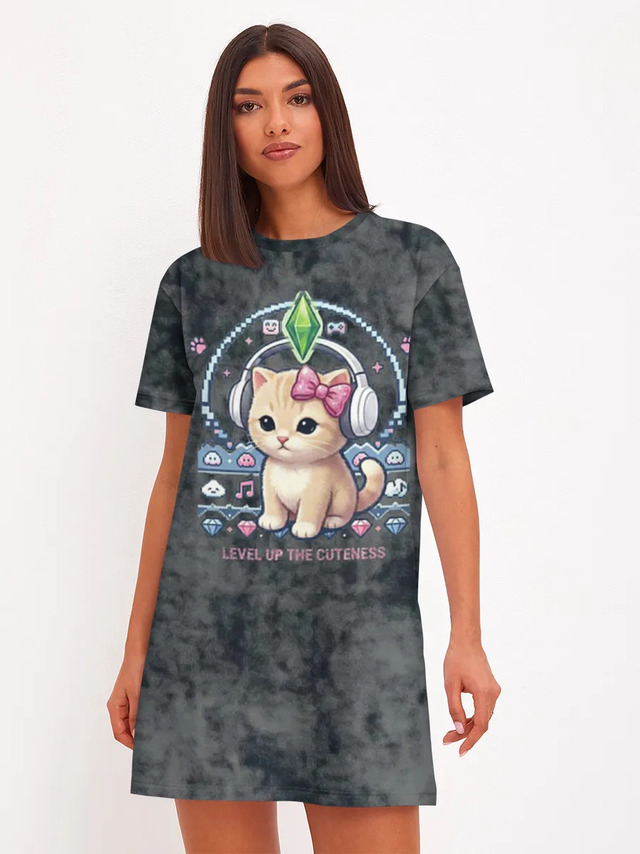 Женское платье хлопок / Я Звезда Ютуб Уу Ага Котик