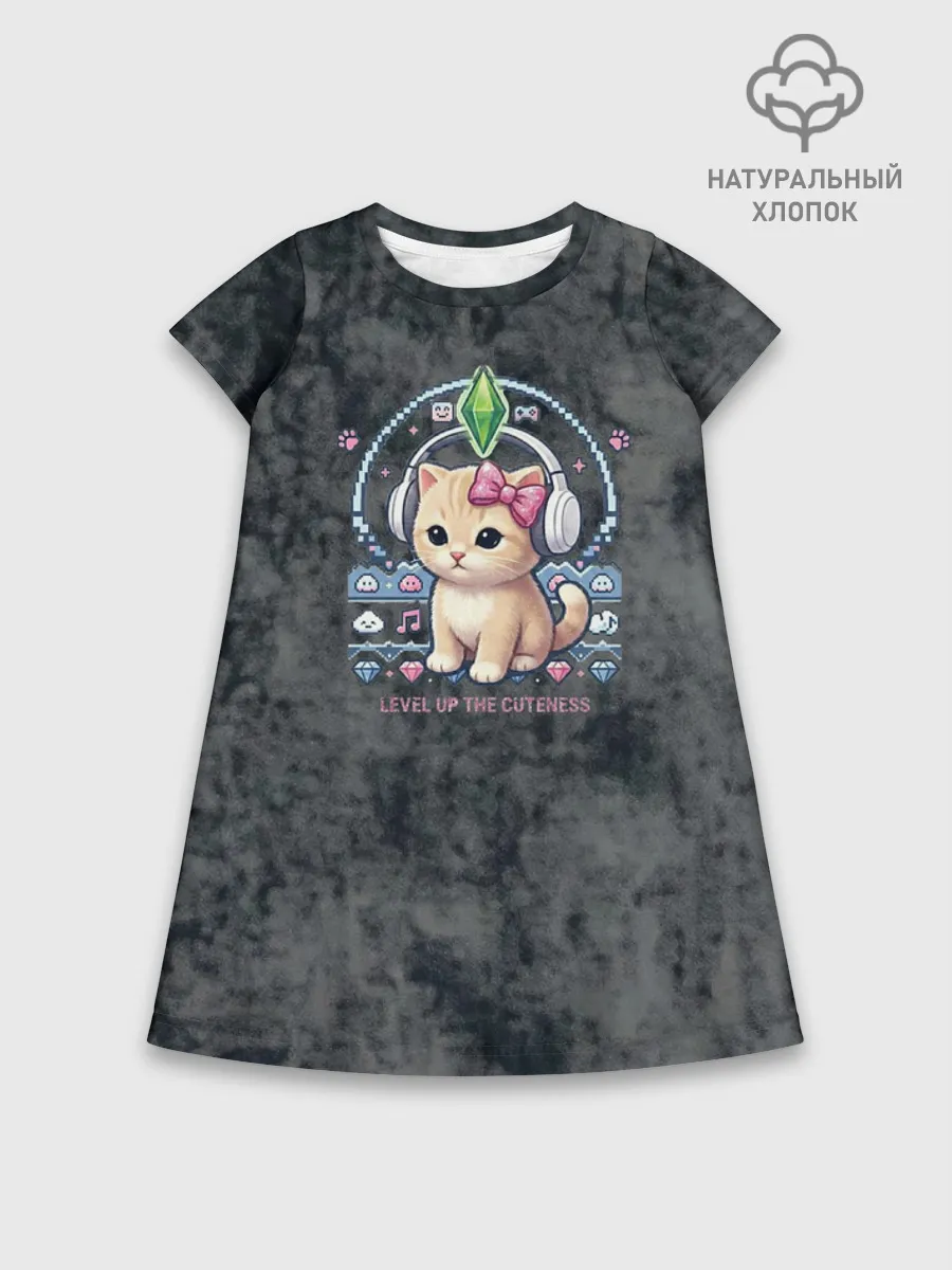 Детское платье хлопок / Я Звезда Ютуб Уу Ага Котик