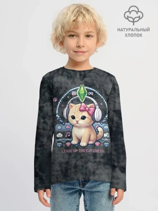 Детский лонгслив хлопок / Я Звезда Ютуб Уу Ага Котик