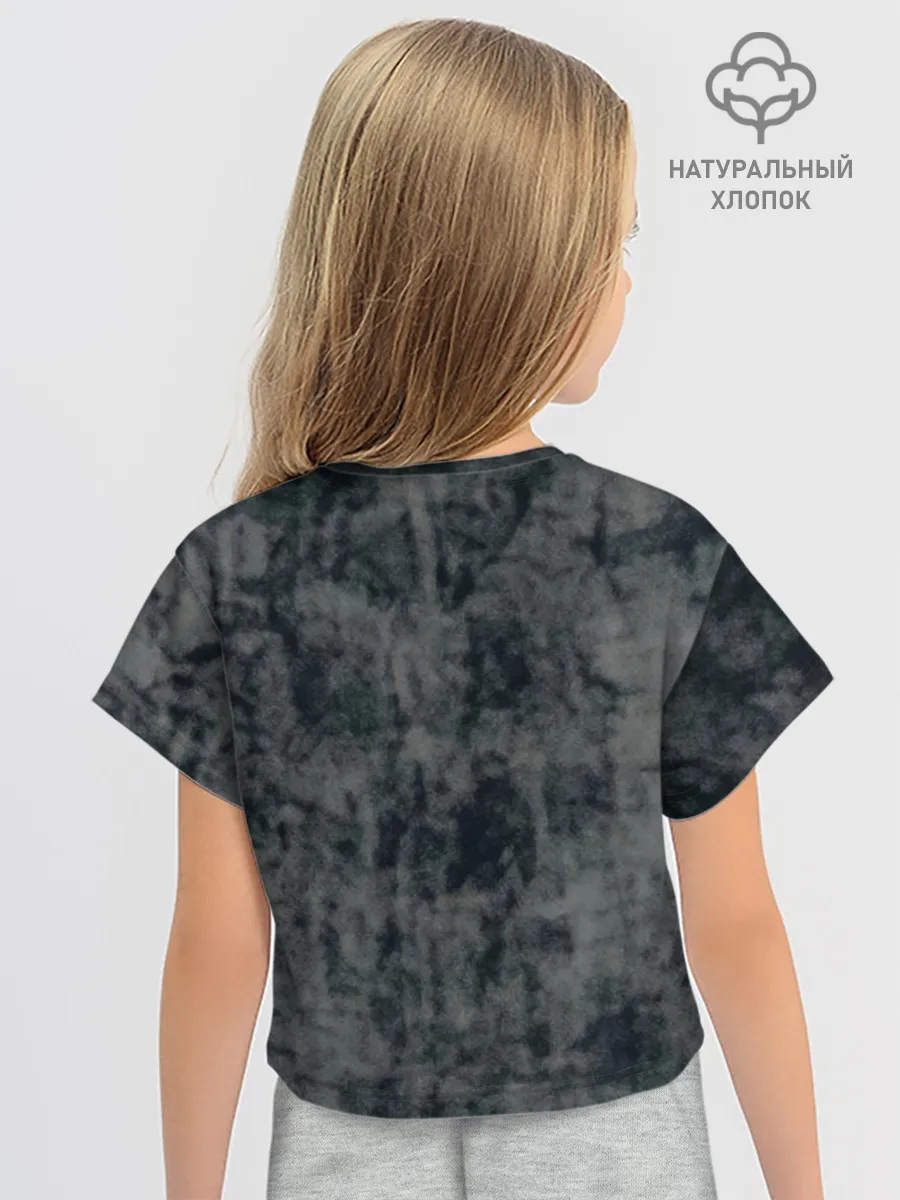 Футболка для девочки укороченная оверсайз хлопок / Я Звезда Ютуб Уу Ага Котик