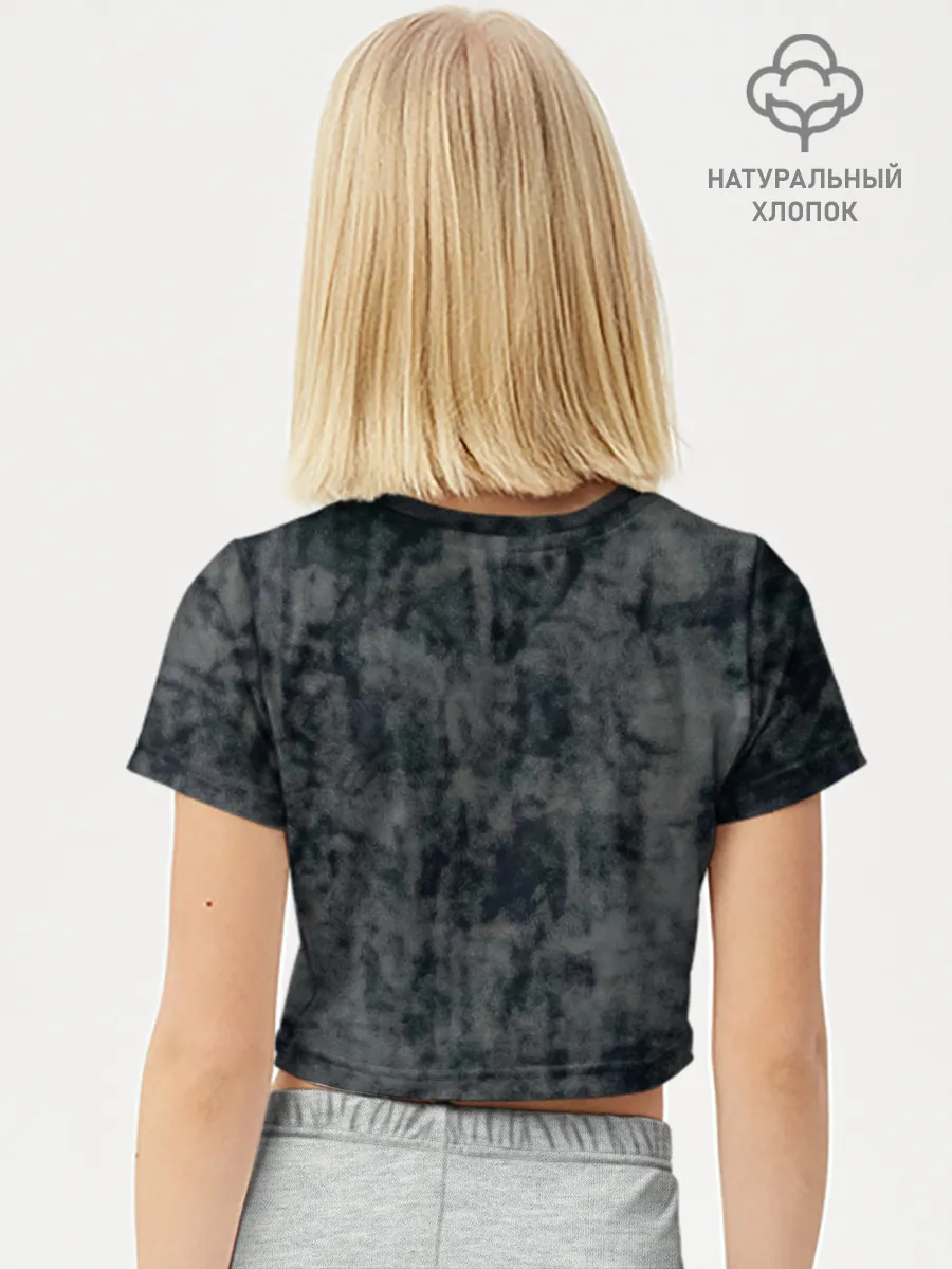 Футболка для девочки укороченная базовая хлопок / Я Звезда Ютуб Уу Ага Котик