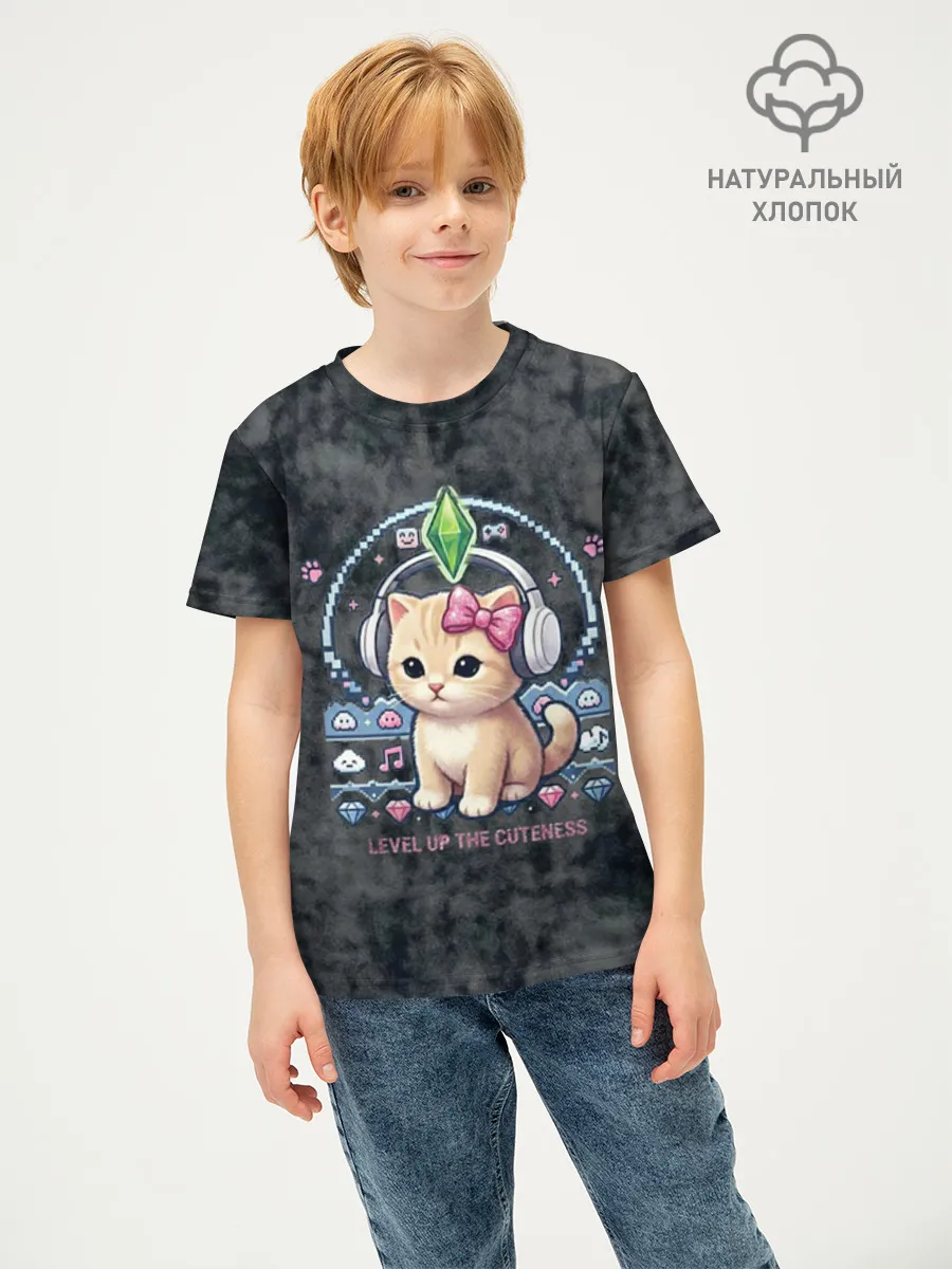 Детская футболка хлопок / Я Звезда Ютуб Уу Ага Котик