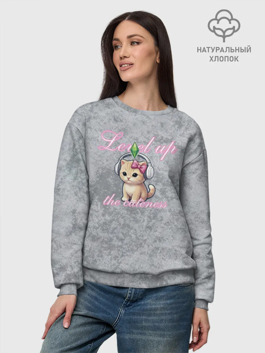 Женский свитшот базовый хлопок / Шоппинг Модный лук Я Звезда Ютуб