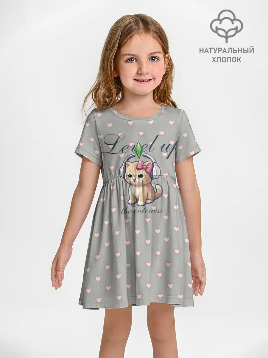 Платье детское отрезное. Хлопок / Звезда Ютуб Модный лук
