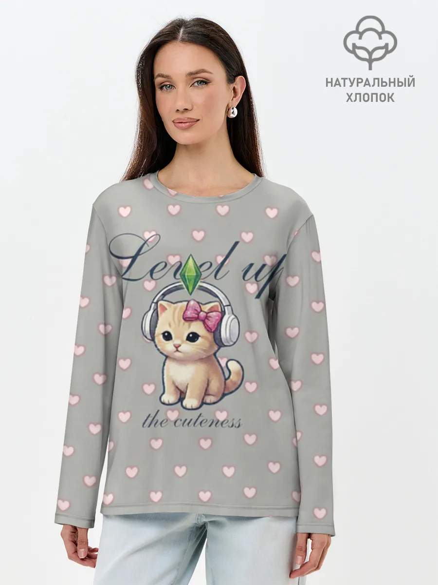 Лонгслив женский. Хлопок / Звезда Ютуб Модный лук