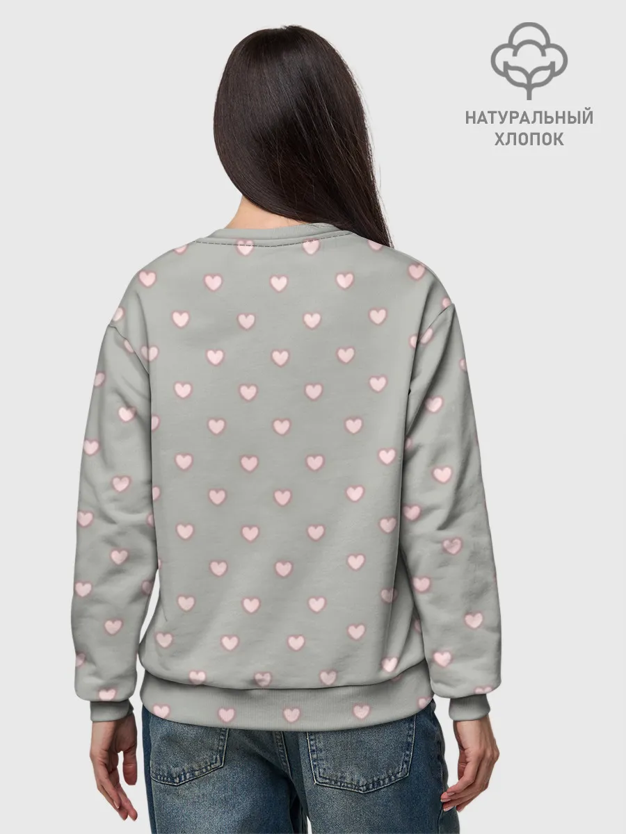 Женский свитшот базовый хлопок / Звезда Ютуб Модный лук