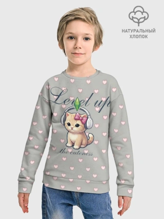 Детский свитшот хлопок / Звезда Ютуб Модный лук