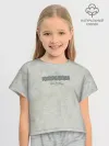 Футболка для девочки укороченная оверсайз хлопок / MoneyPulatorsha