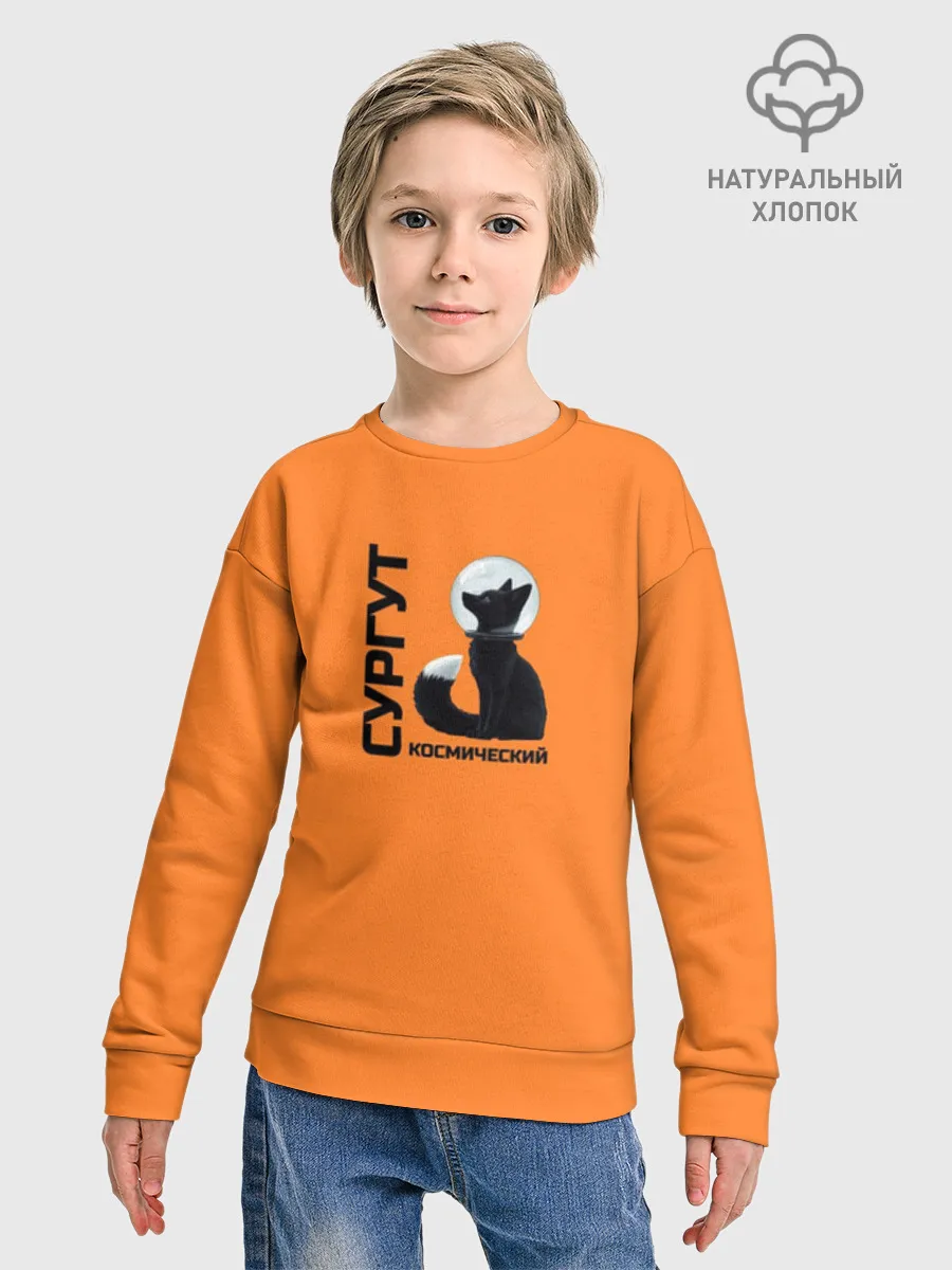 Детский свитшот хлопок / Сургут космический лис