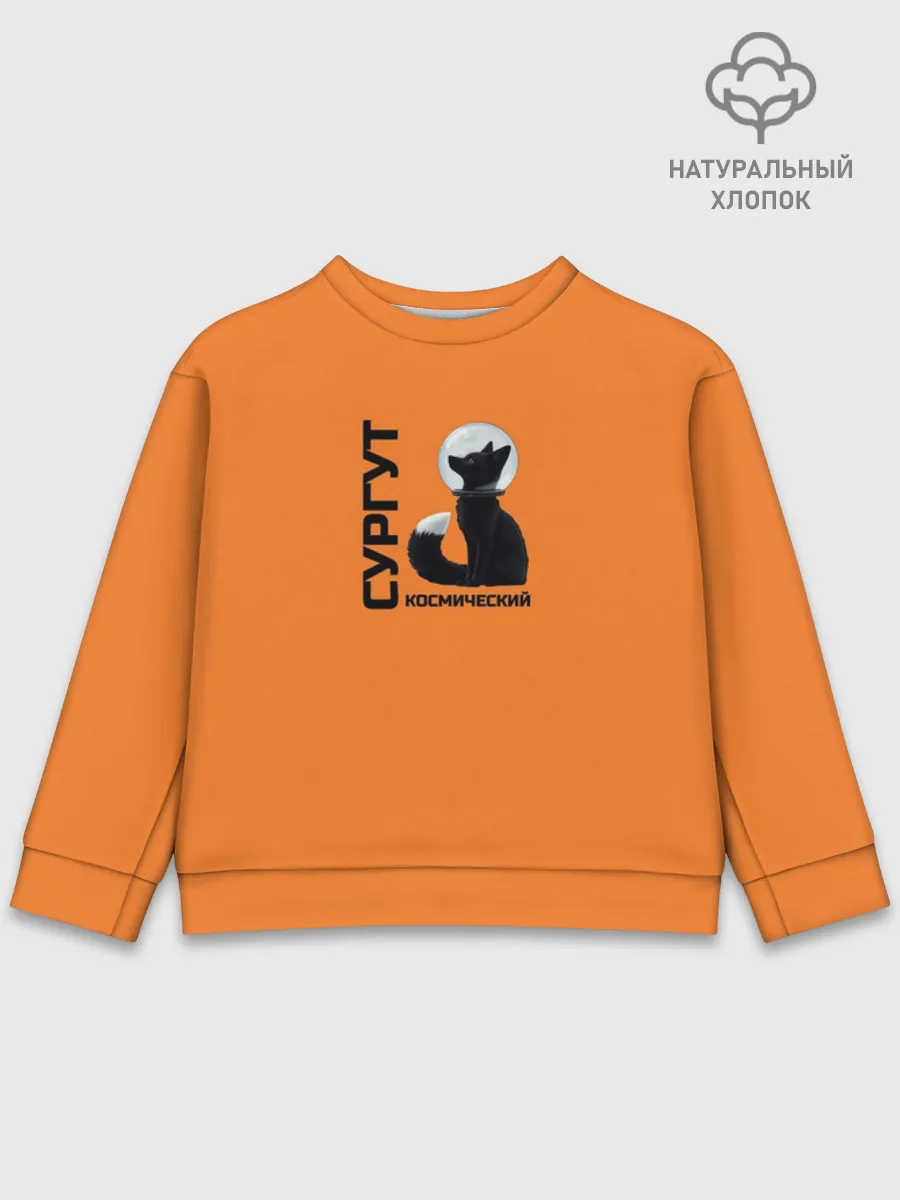 Детский свитшот хлопок / Сургут космический лис