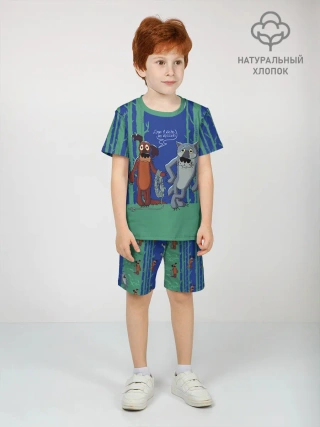 Детская пижама с шортами / Жил-был пёс BlueGreen