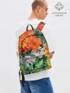 Рюкзак взрослый джинсовый / Orange flowers