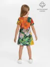 Платье детское отрезное. Хлопок / Orange flowers