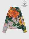 Худи женский база хлопок / Orange flowers