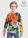 Детский свитшот хлопок / Orange flowers