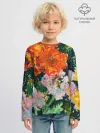 Детский лонгслив хлопок / Orange flowers