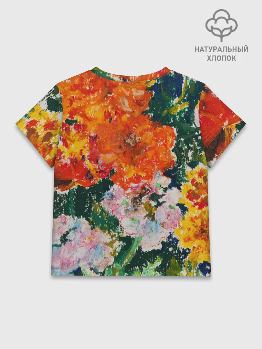 Детская футболка хлопок / Orange flowers