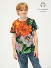Детская футболка хлопок / Orange flowers