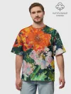 Футболка Мужская оверсайз премиум / Orange flowers