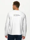 Мужской лонгслив хлопок / Динозавр_белый_русский