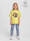 Детская футболка. Оверсайз / Динозавр_оранжевый_русский