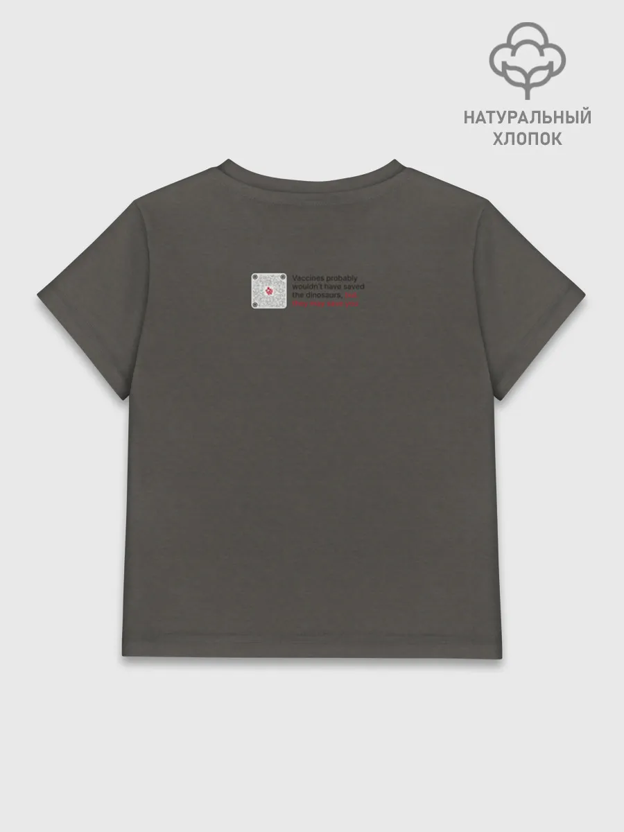Детская футболка хлопок / Динозавры_2D_английский