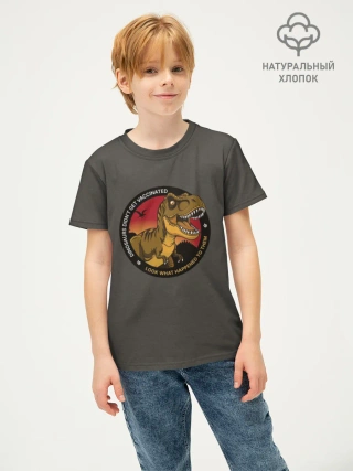 Детская футболка хлопок / Динозавры_2D_английский