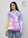 Худи женский база хлопок / Tie-Dye Rainbow