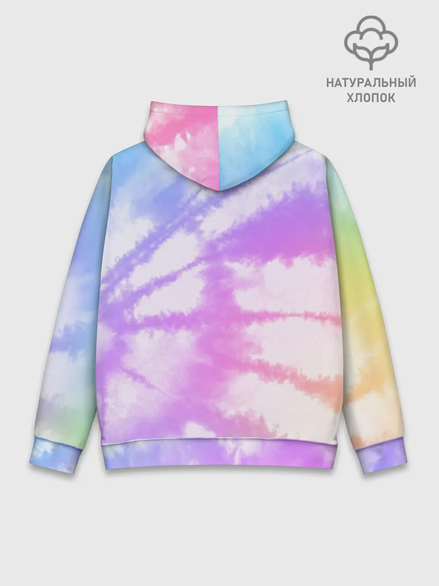 Худи мужской база хлопок / Tie-Dye Rainbow