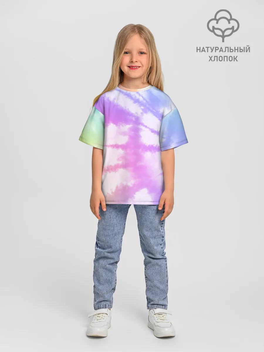 Детская футболка. Оверсайз / Tie-Dye Rainbow