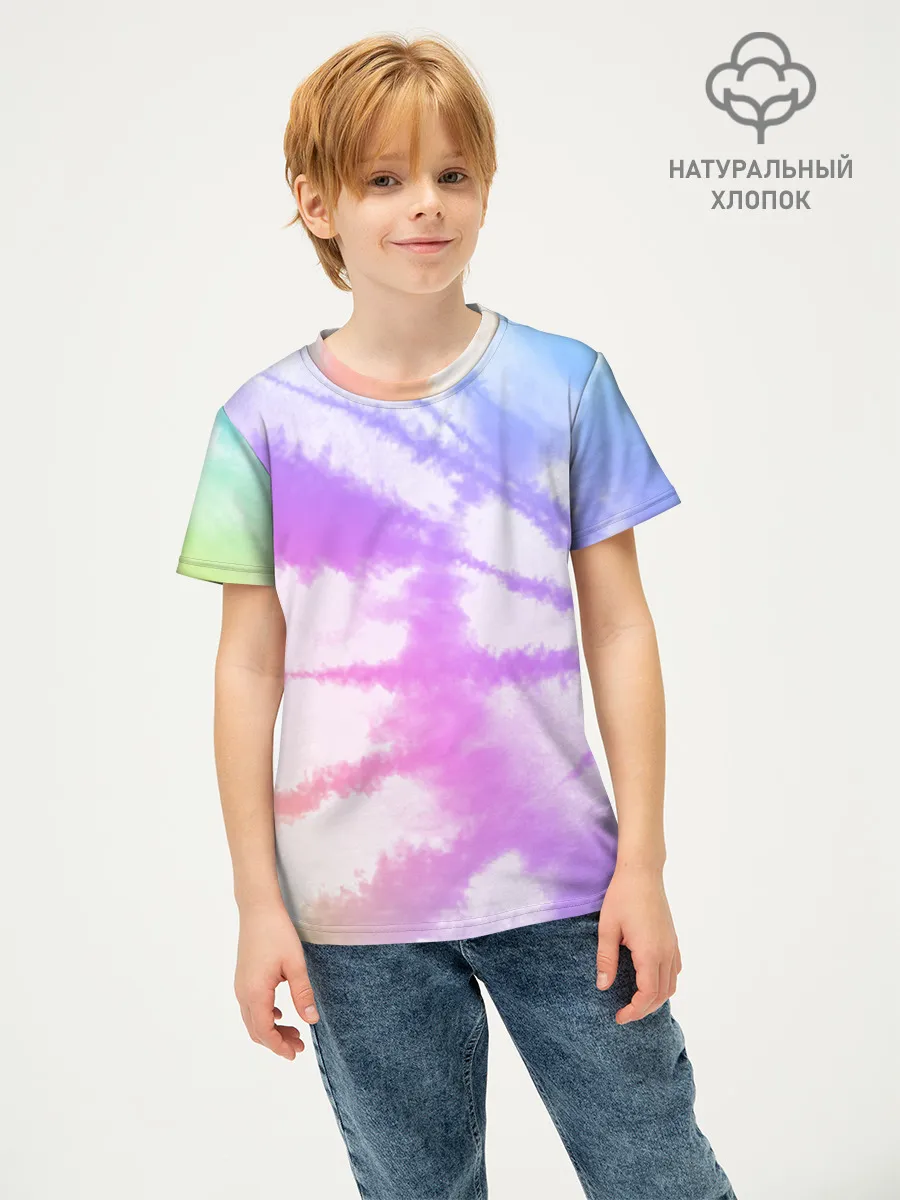 Детская футболка хлопок / Tie-Dye Rainbow