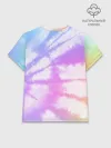Женская базовая футболка хлопок / Tie-Dye Rainbow