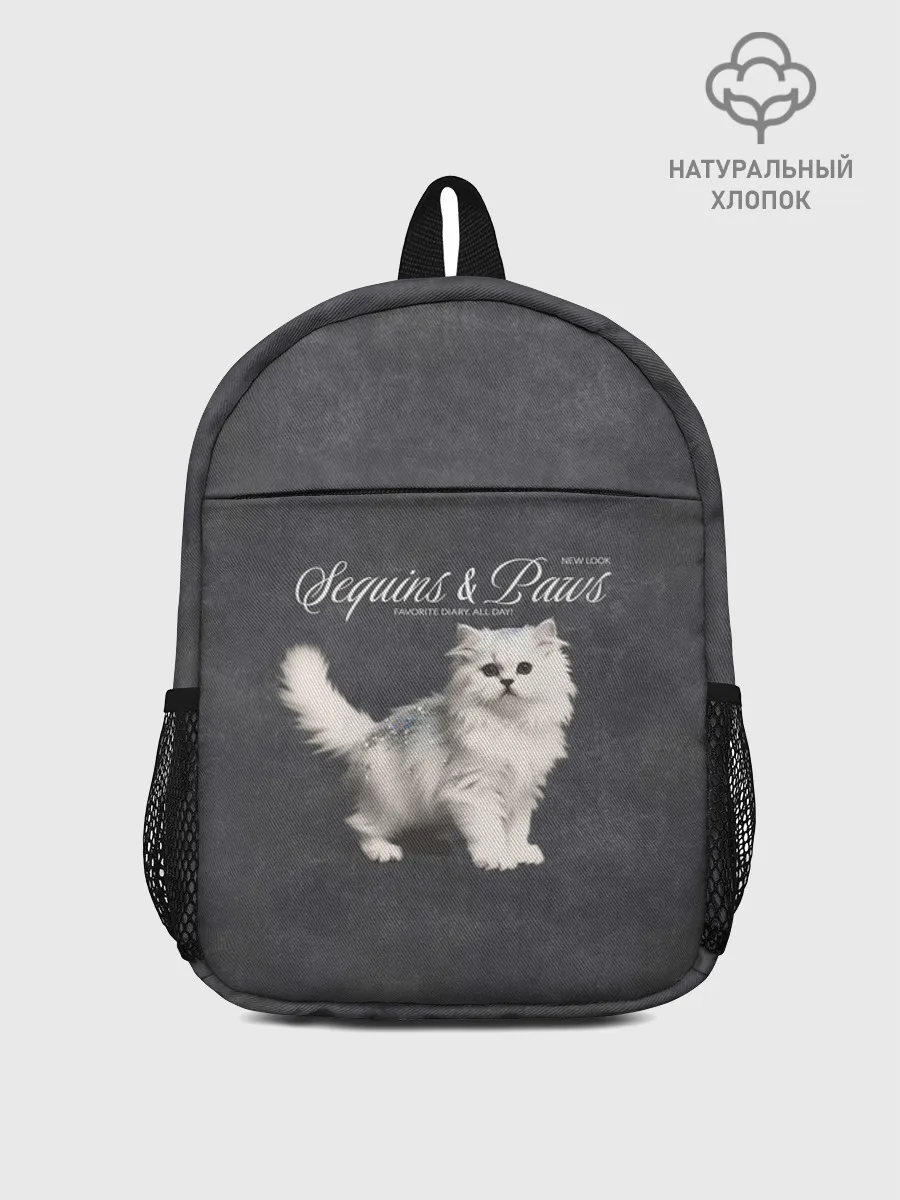 Рюкзак детский джинсовый / Котёнок new look