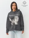 Худи женский оверсайз хлопок / Котёнок new look