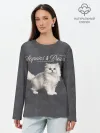 Лонгслив женский. Хлопок / Котёнок new look
