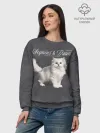 Женский свитшот базовый хлопок / Котёнок new look