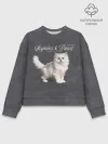 Женский свитшот базовый хлопок / Котёнок new look