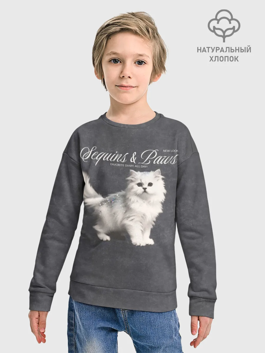 Детский свитшот хлопок / Котёнок new look