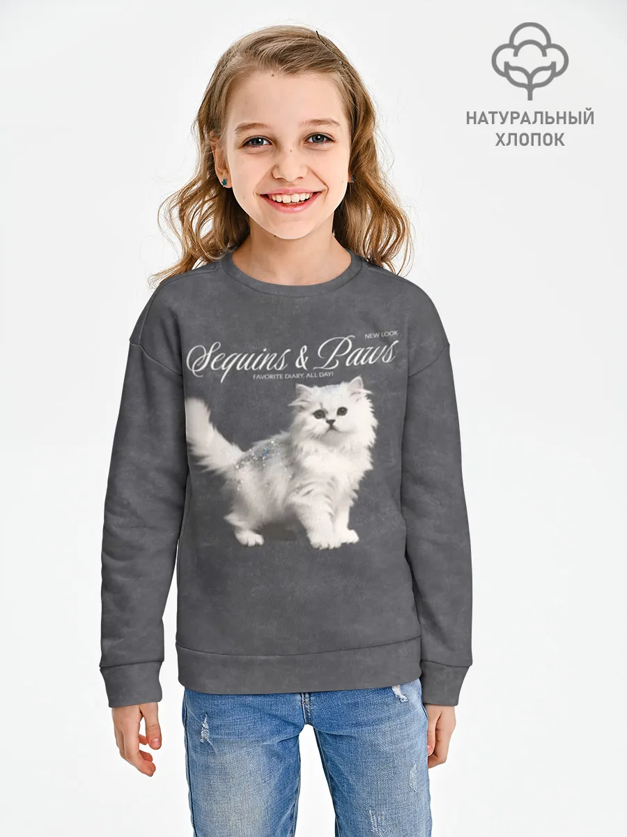 Детский свитшот хлопок / Котёнок new look