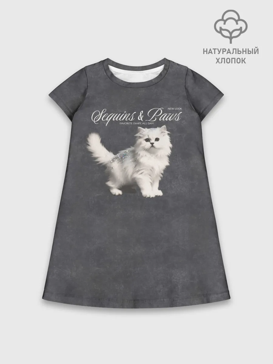 Детское платье хлопок / Котёнок new look